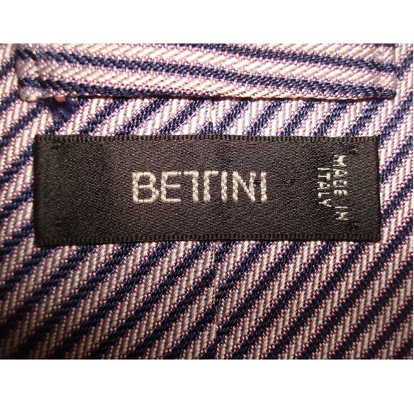New! BETTINI Lavender Purple & Blue Textured Diagonal Striped Silk Tie - Picture 2 of 6